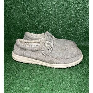 Hey Dude Wally Slip On Shoes Men's Size 10 Grey Comfort Mesh Loafers Sneakers